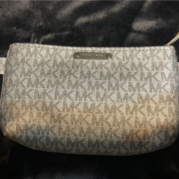 Michael Kors Accessories - Michael Kors silver adjustable belt bag NWOT